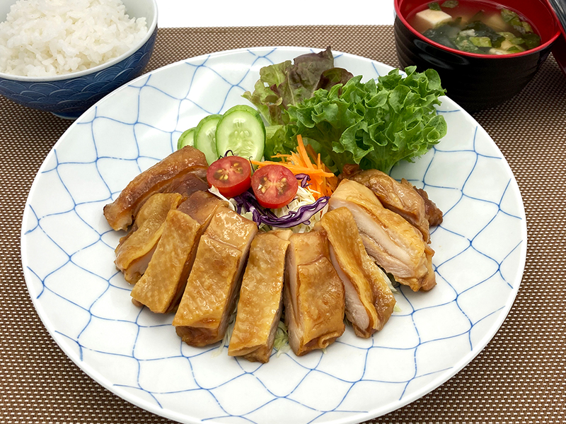 ไก่หมักซอสเทอริยากินึ่ง Steamed teriyaki chicken 01